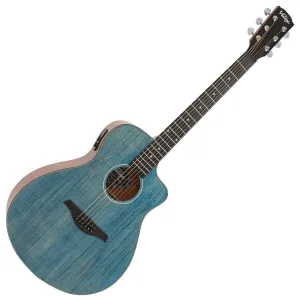 Vintage Pacific Coast Series Electro-Acoustic Guitar ~ Denim Blue