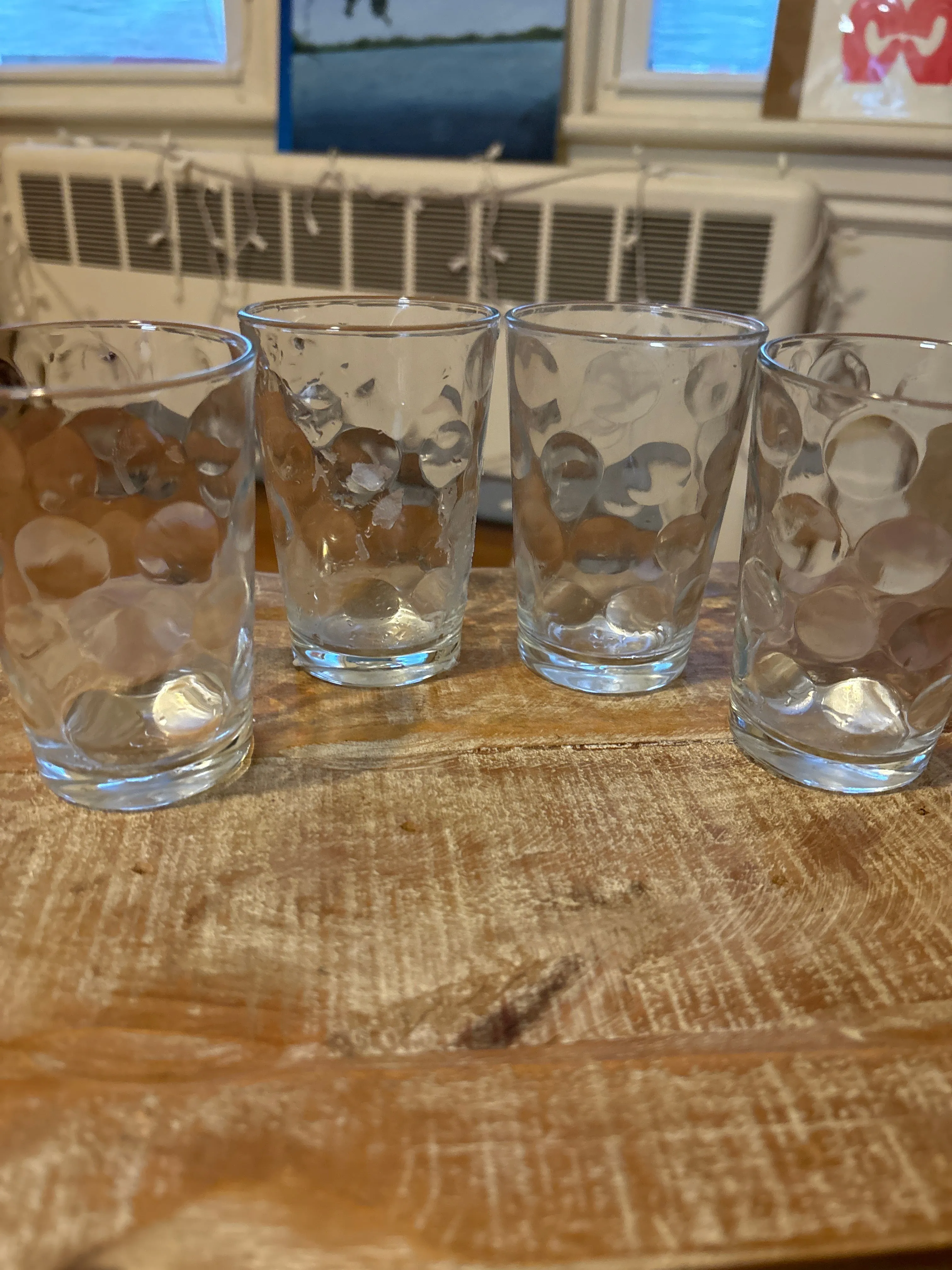 Vintage Polka Dot Juice Glasses - set of 4