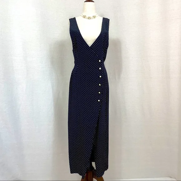 Vintage Polka Dot Wrap Dress