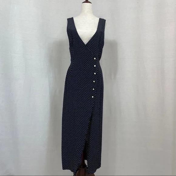Vintage Polka Dot Wrap Dress