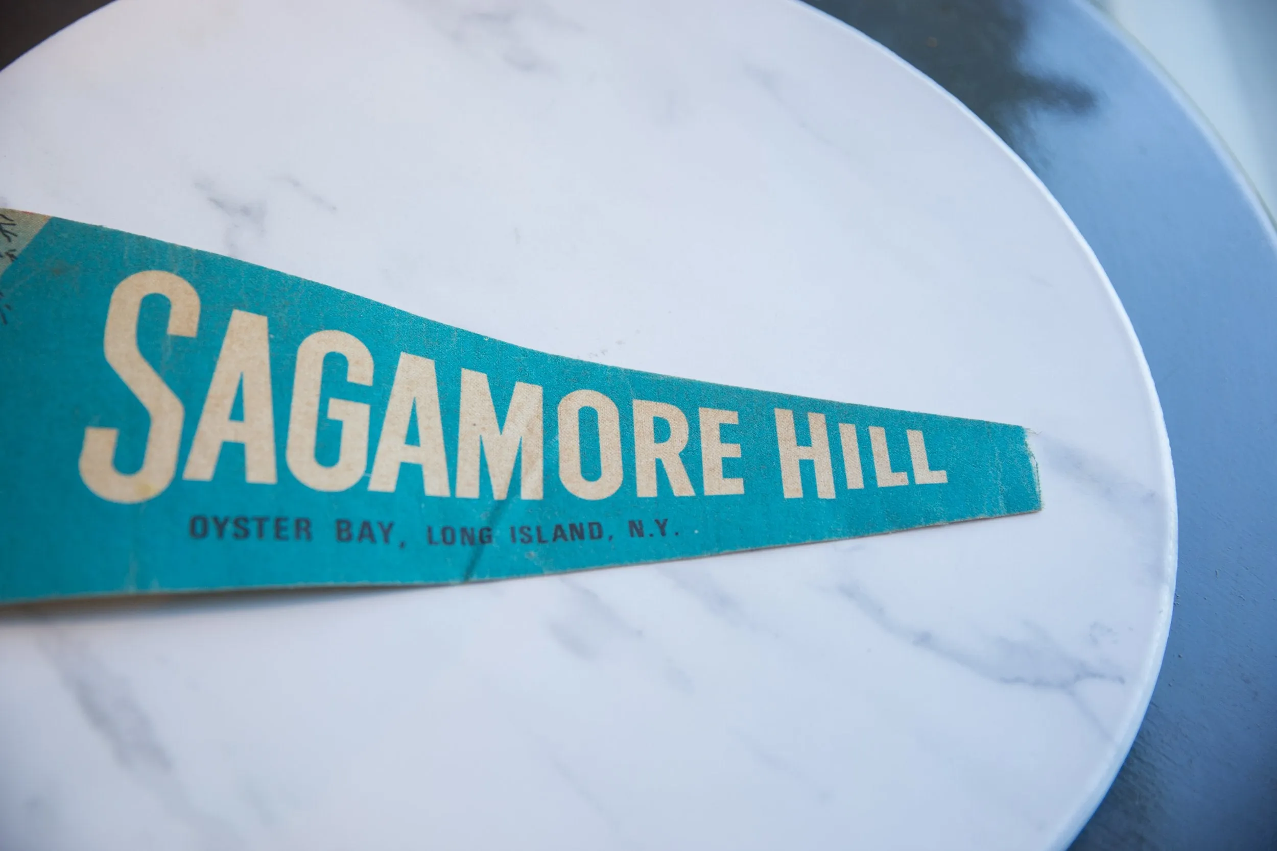 Vintage Sagamore Hill Oyster Bay Long Island NY Felt Flag