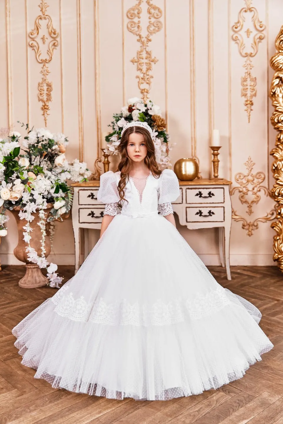 Vintage Style Ballgown for Flower Girl