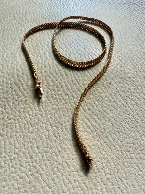 Vintage Swedish 18k Gold Herringbone Link Collar Necklace - 17.5 inch length