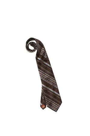 VINTAGE TIE | chocolate brown stripe