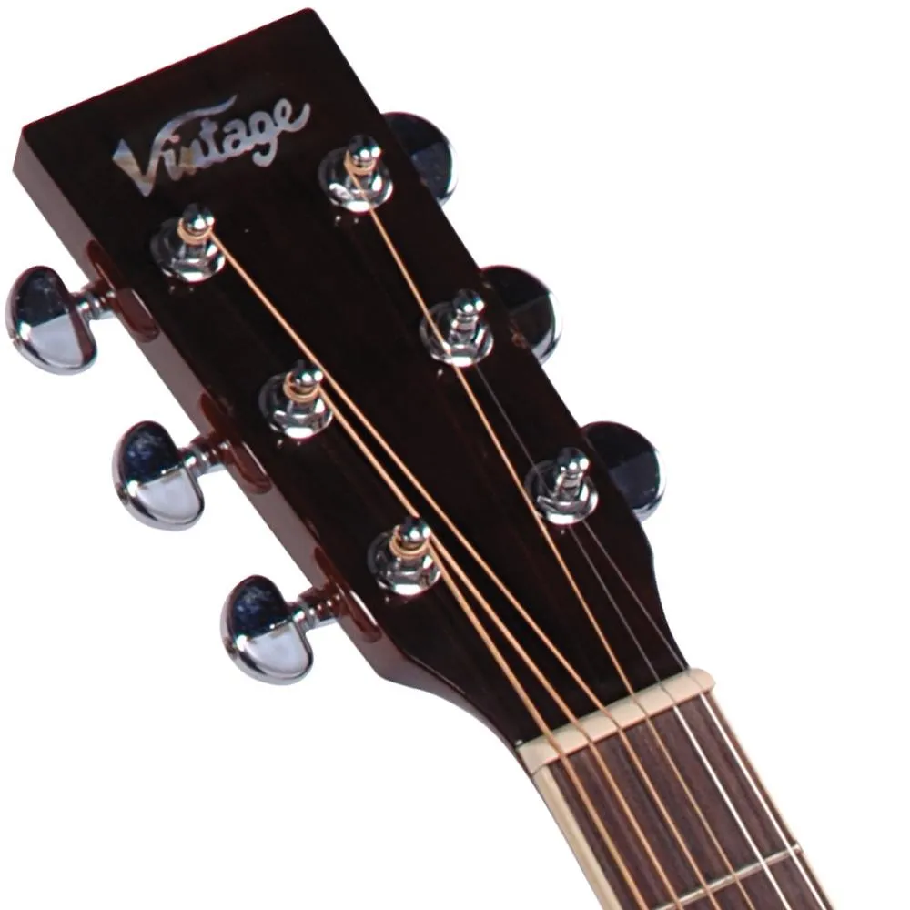 Vintage V300OFT akustinen folk-kitarasetti Natural