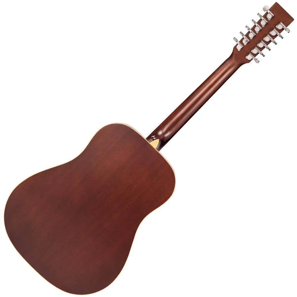 Vintage V501 12-String Acoustic Dreadnought ~ Satin Natural