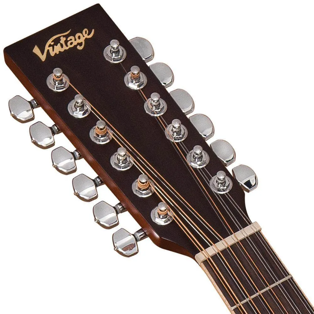 Vintage V501 12-String Acoustic Dreadnought ~ Satin Natural