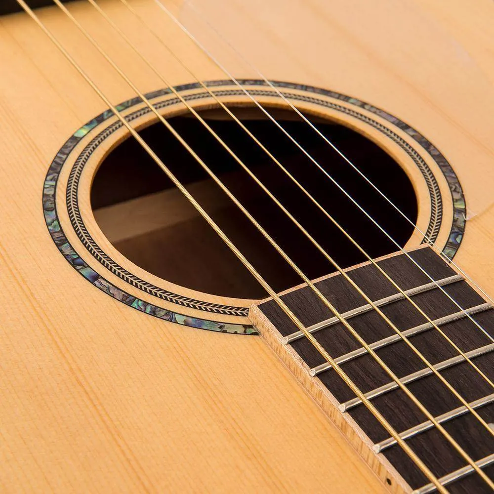 Vintage V501 Acoustic Dreadnought ~ Satin Natural - Left Hand