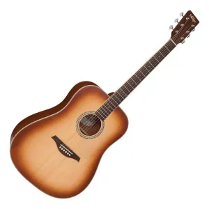 Vintage V501 Acoustic Dreadnought ~ Satin Tobacco Sunburst