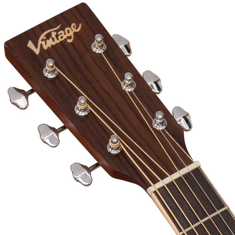Vintage V501 Acoustic Dreadnought ~ Satin Tobacco Sunburst