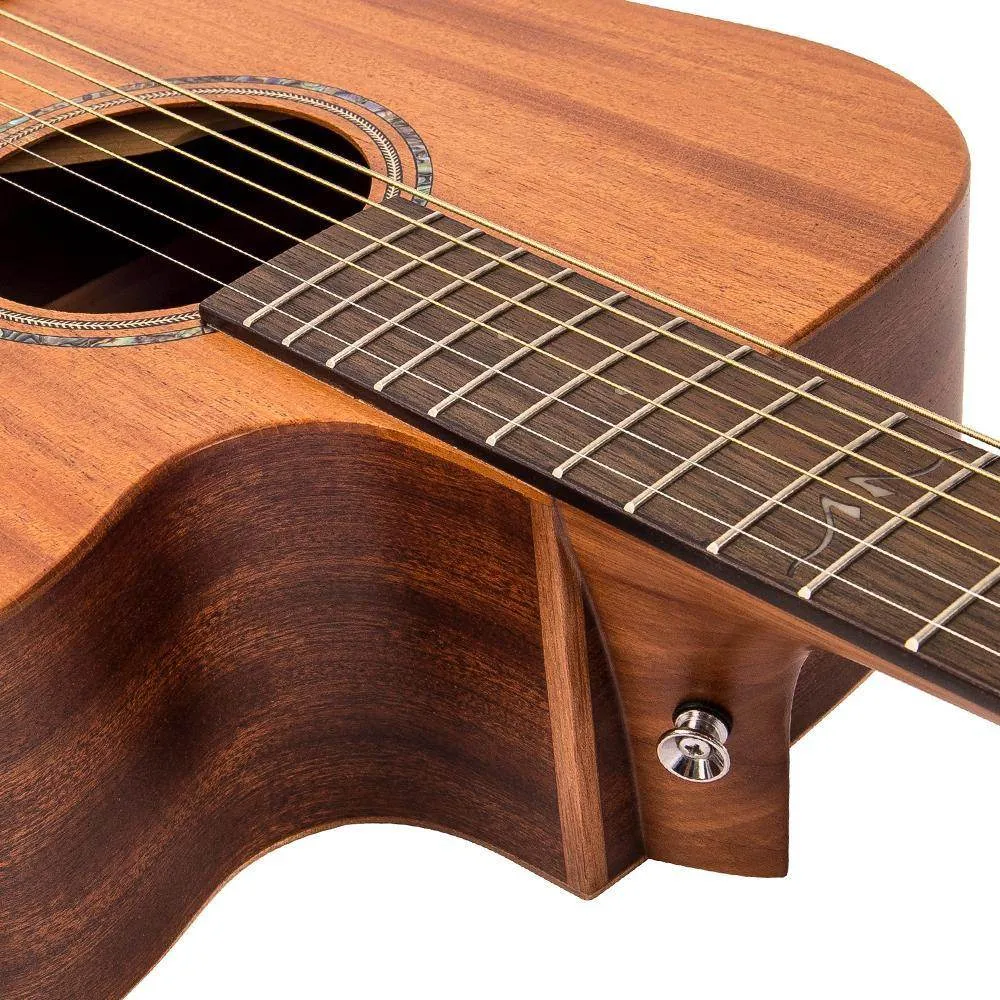 Vintage VEC550 Electro-Acoustic Dreadnought Guitar ~ Satin Mahogany