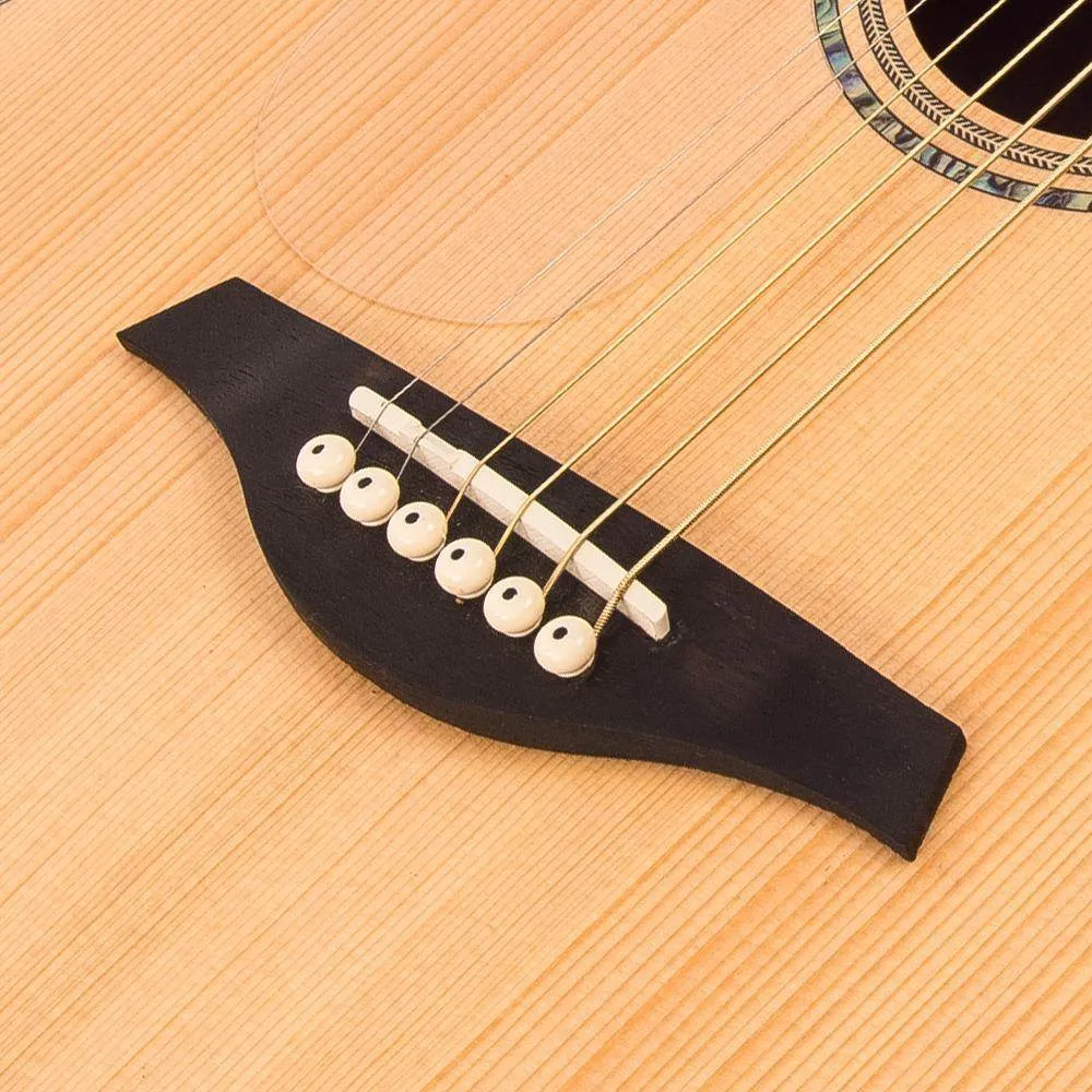 Vintage VEC550 Electro-Acoustic Dreadnought Guitar ~ Satin Natural ~ Left Hand