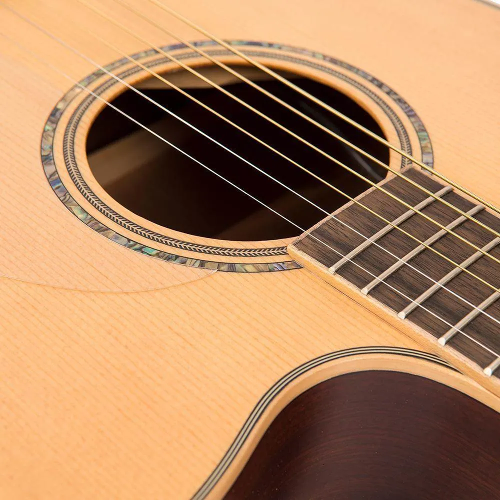 Vintage VEC550 Electro-Acoustic Dreadnought Guitar ~ Satin Natural