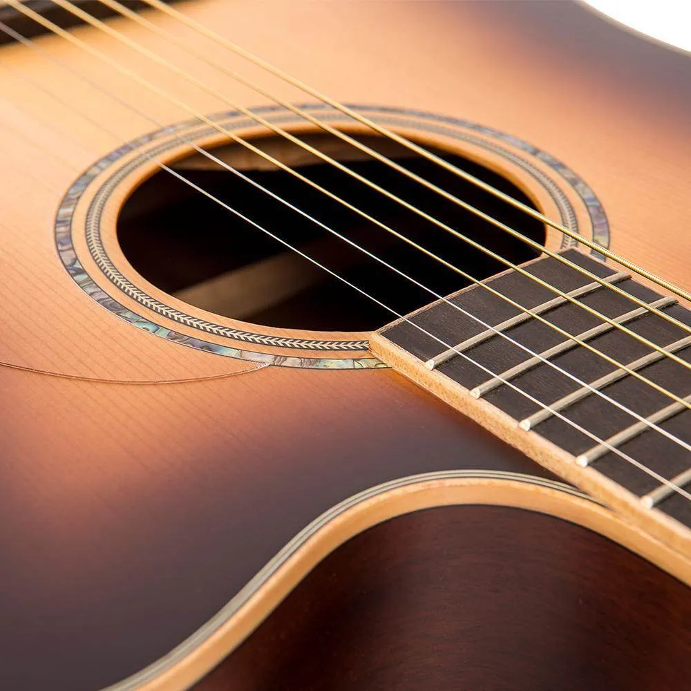Vintage VEC550 Electro-Acoustic Dreadnought Guitar ~ Satin Tobacco Sunburst
