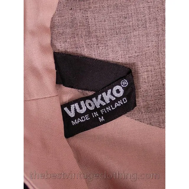 Vintage Vuokko Nurmesniemi Polka Dot Dress Huge Mod 1970s M