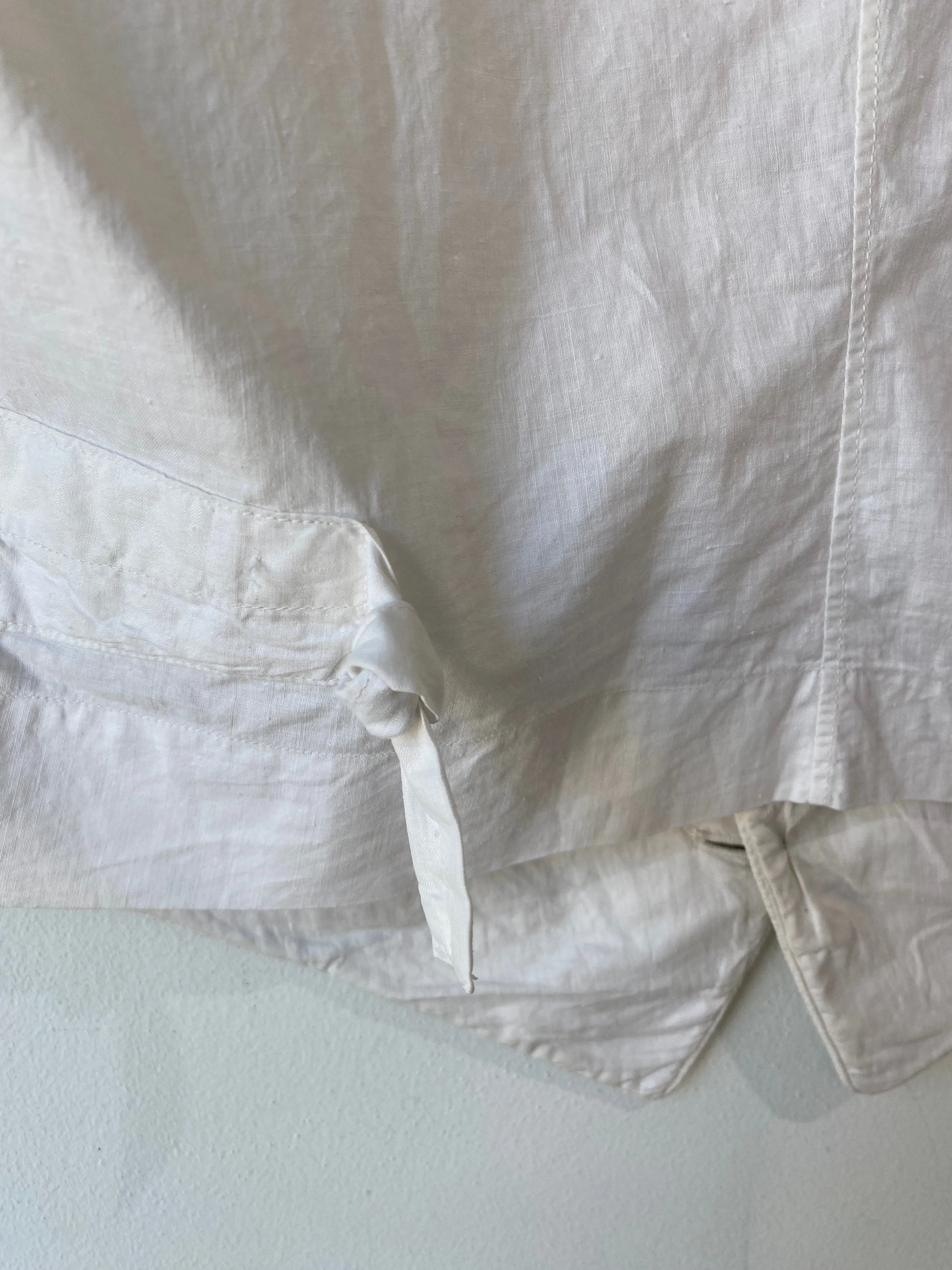 Vintage White Vest with Glass Buttons