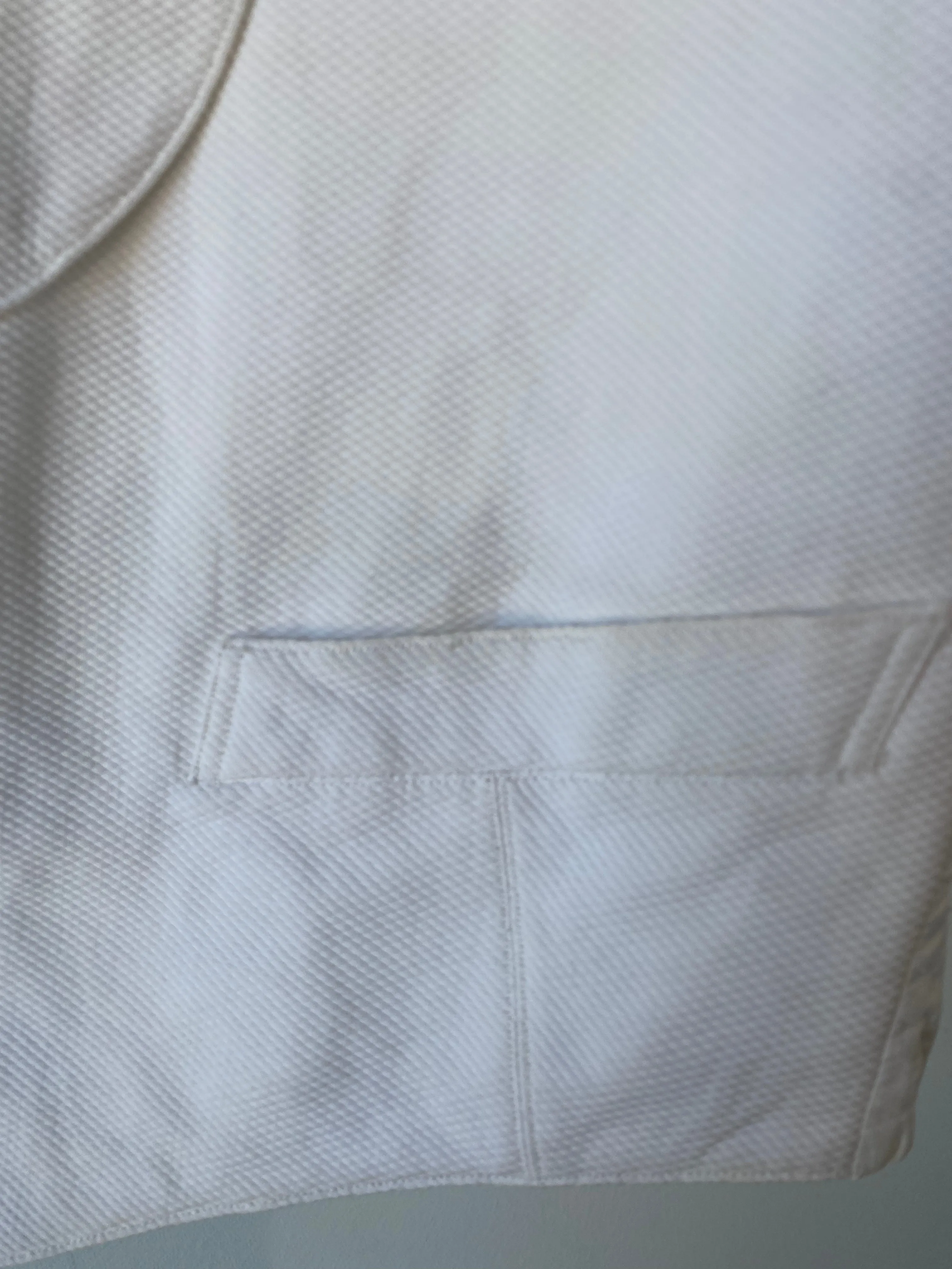 Vintage White Vest with Glass Buttons