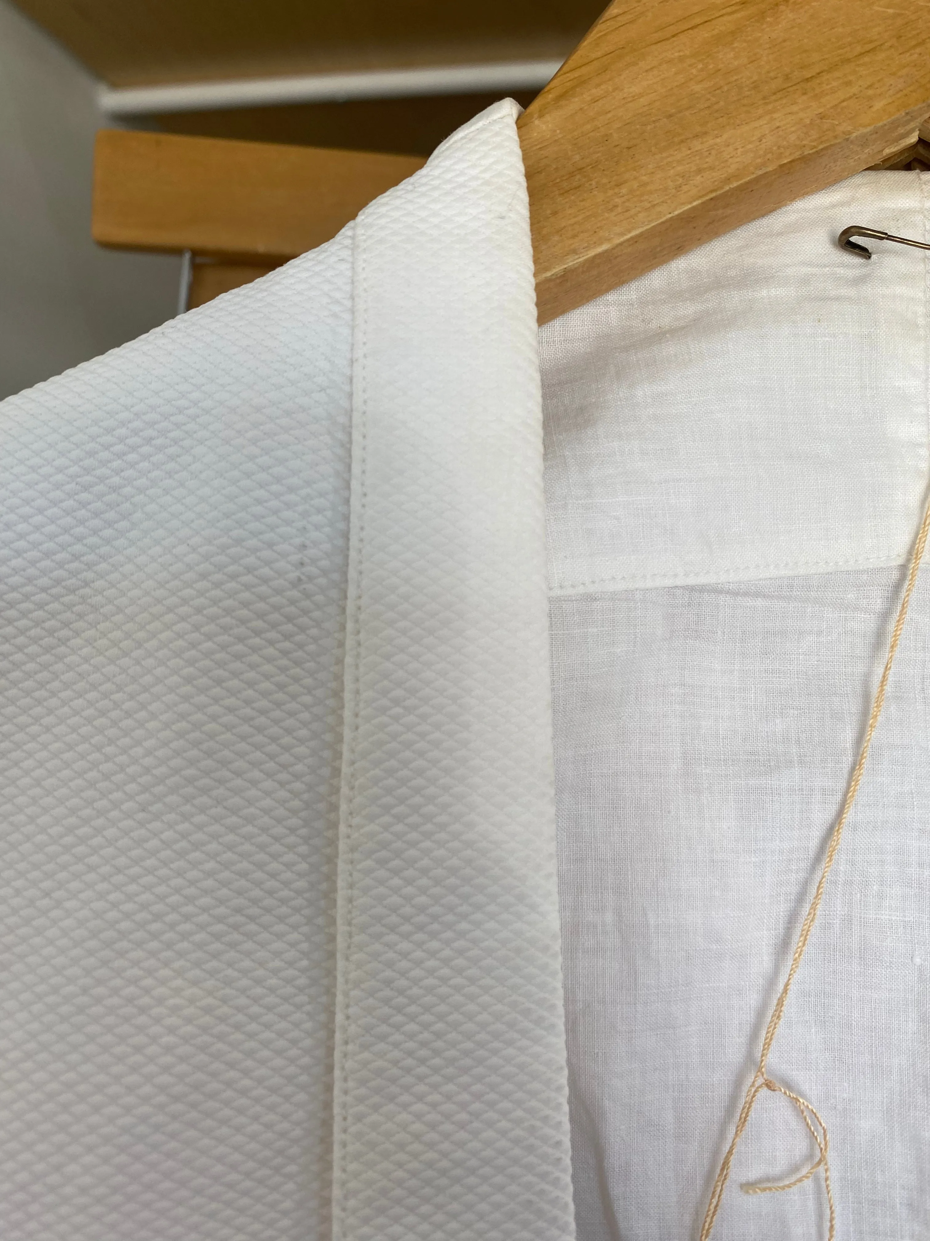 Vintage White Vest with Glass Buttons