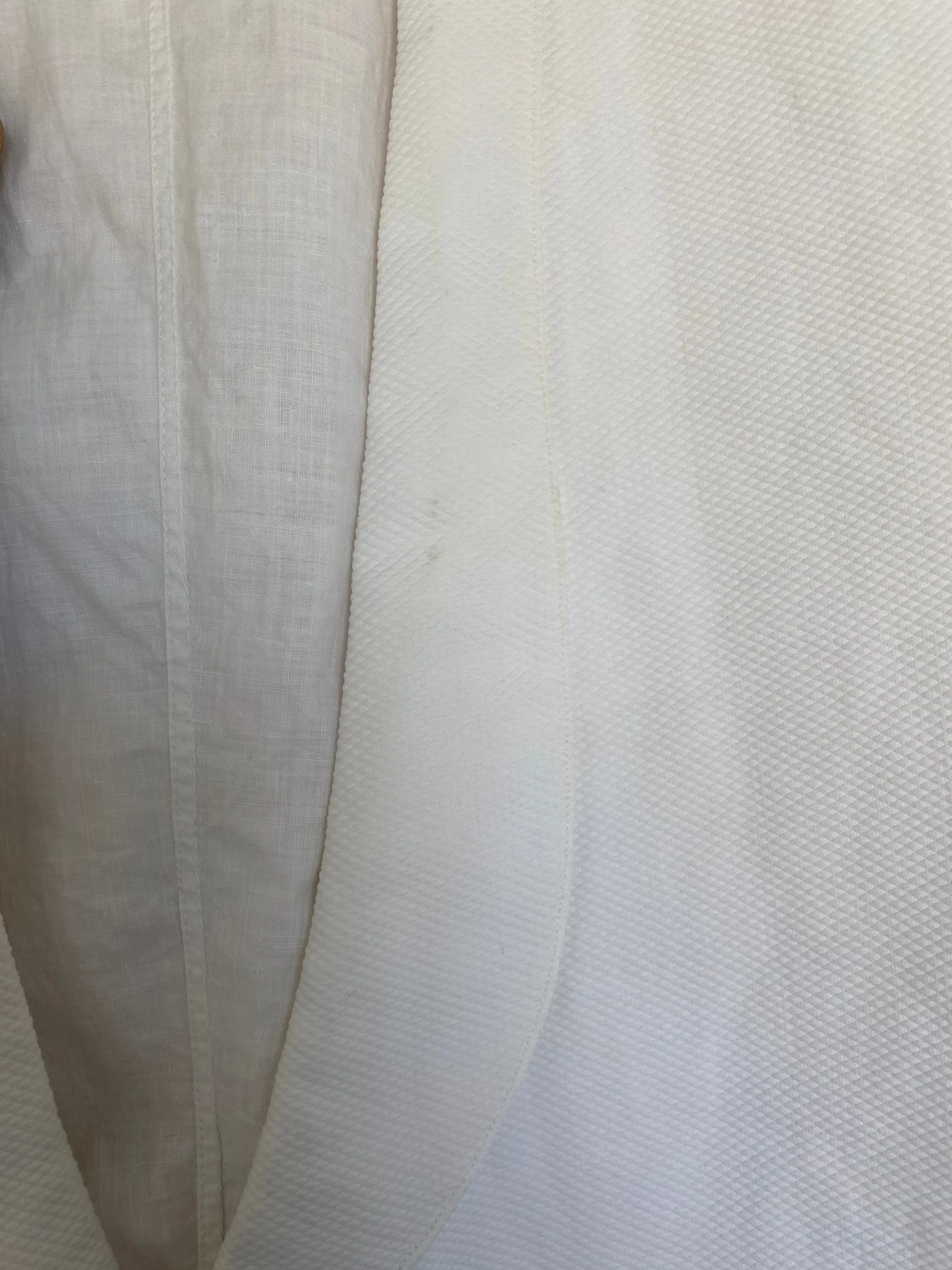 Vintage White Vest with Glass Buttons