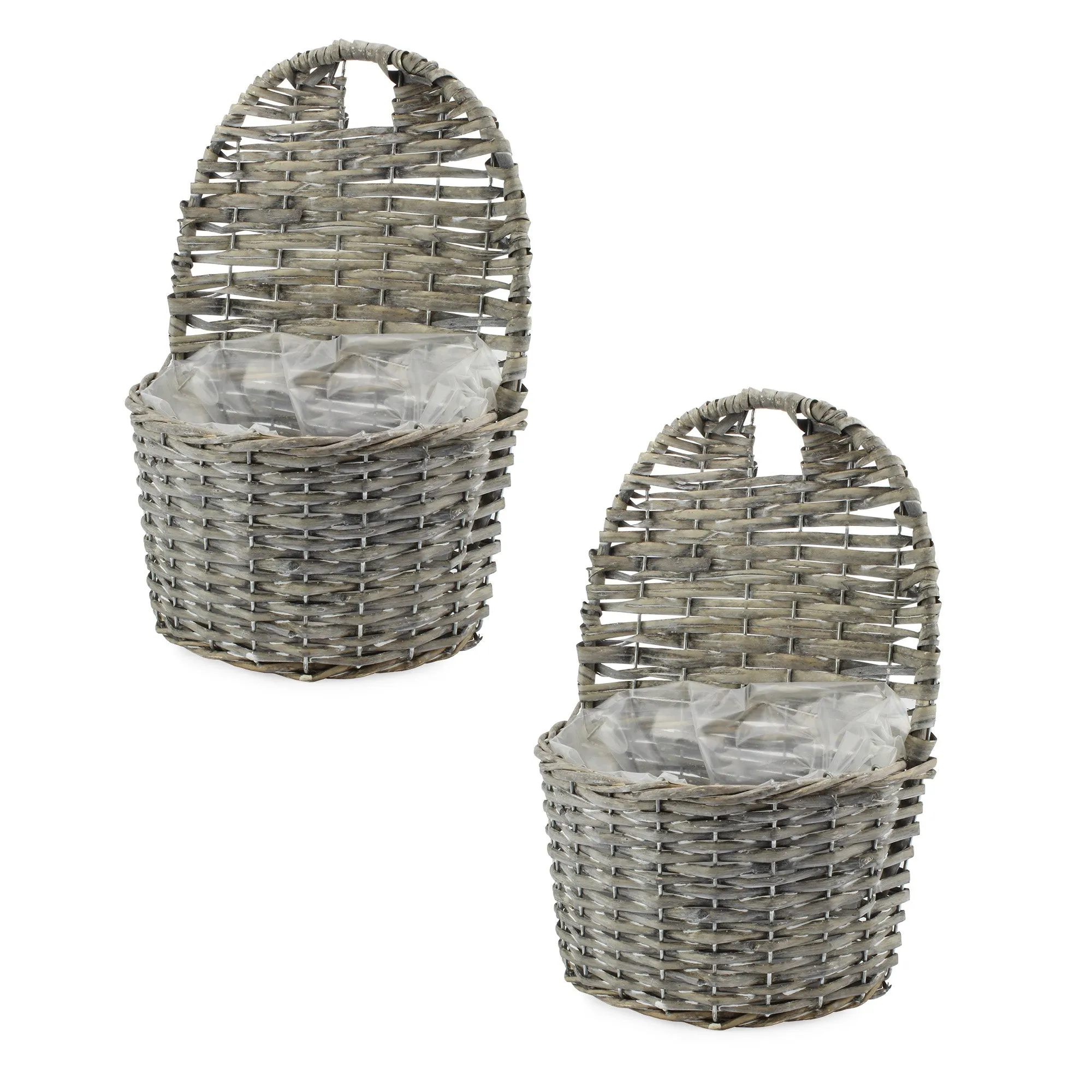 Wall Pocket Baskets (Gray Washed, Case of 12)