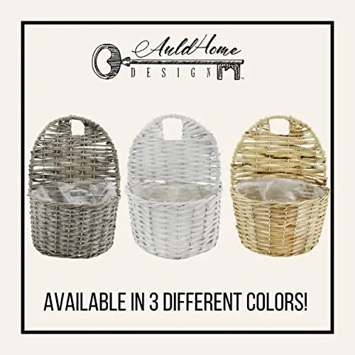 Wall Pocket Baskets (Gray Washed, Case of 12)