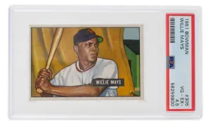Willie Mays 1951 Bowman #305 New York Giants Rookie Card PSA VG-EX  4.5
