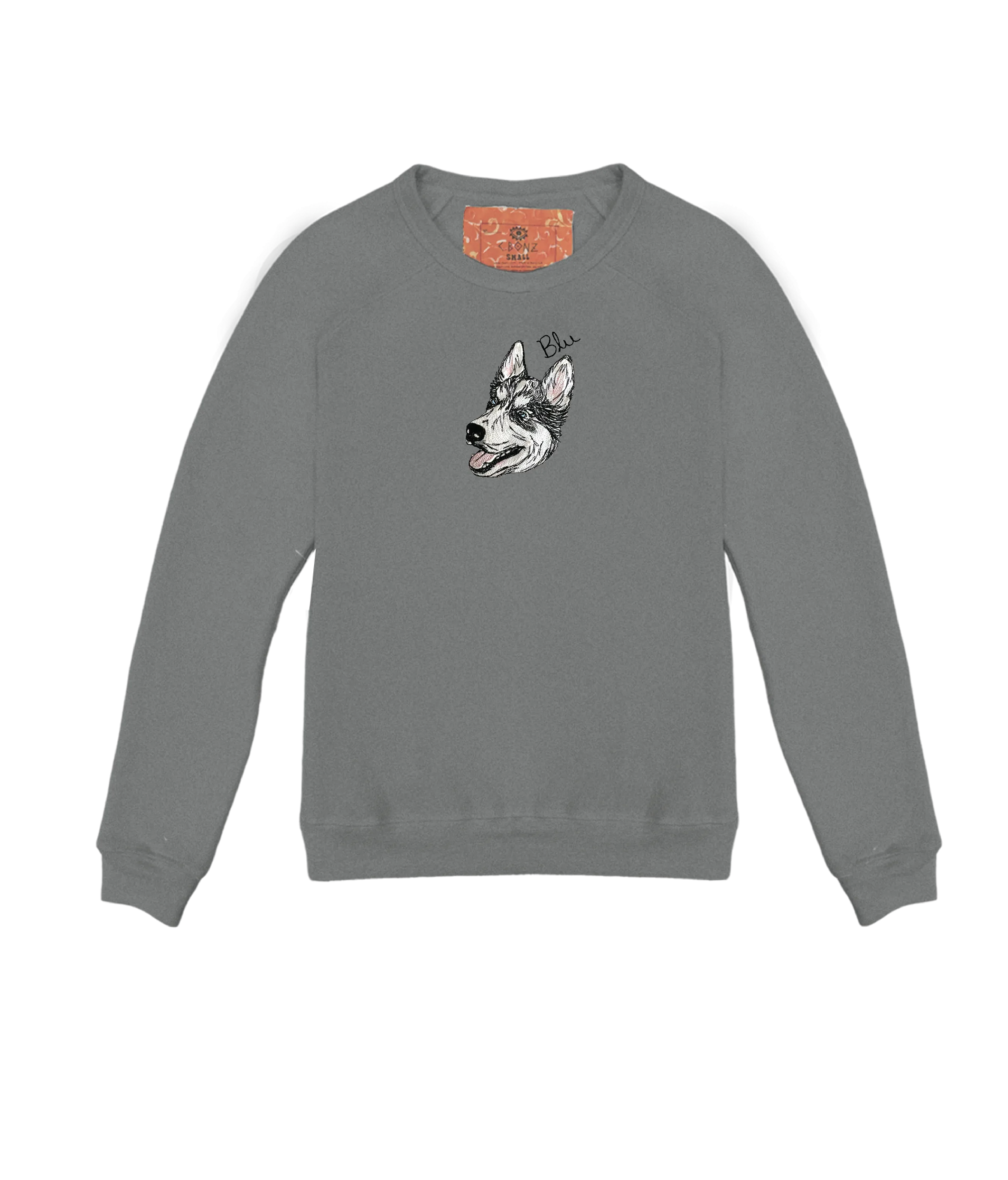 Women's Doodle Style Custom Pet Portrait Classic Crewneck Pullover