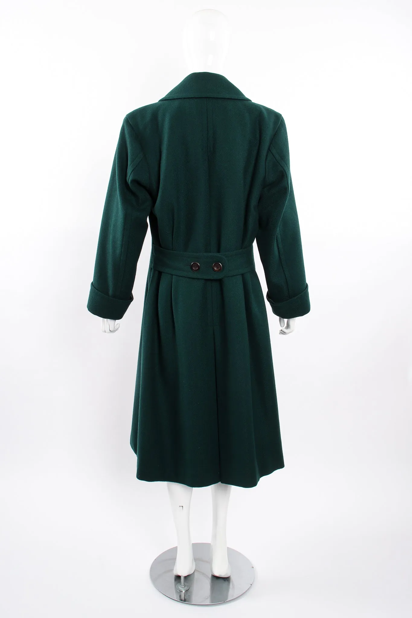 Wool Herringbone Swing Coat