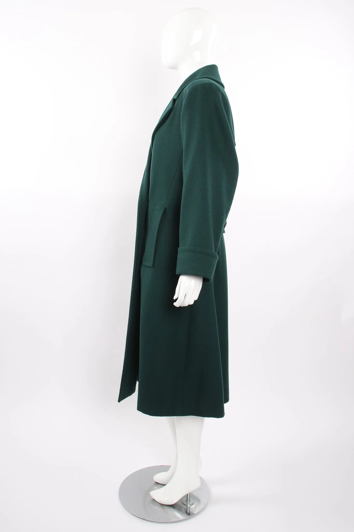 Wool Herringbone Swing Coat