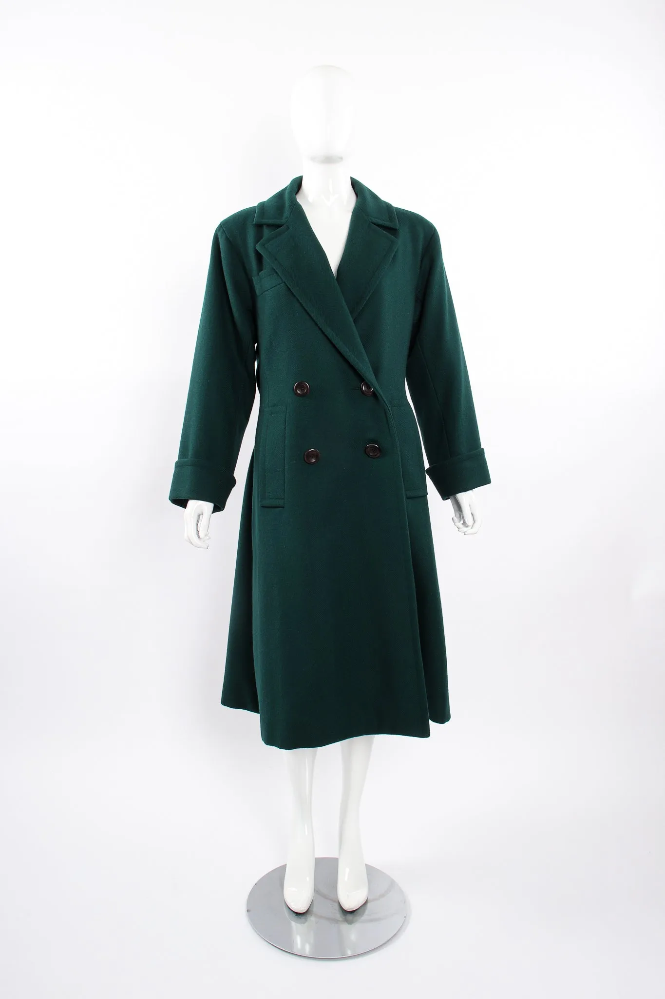 Wool Herringbone Swing Coat