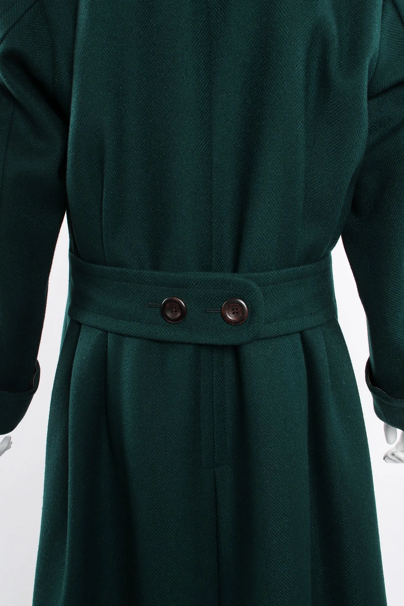 Wool Herringbone Swing Coat